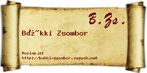 Bükki Zsombor névjegykártya